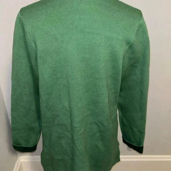 J.Jill ~ open front cardi green with cuffed sleeve size small petite - Picture 4 of 7